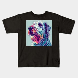 Retro Irish Water Spaniel: Pastel Pup Revival Kids T-Shirt